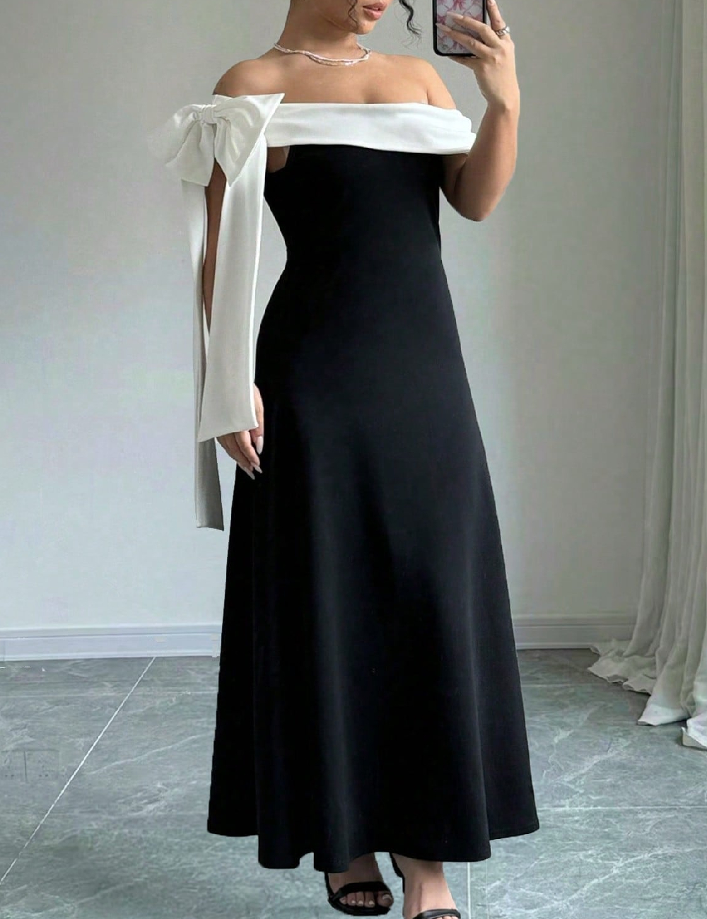 Rochie lunga SHEIN CURVE, negru