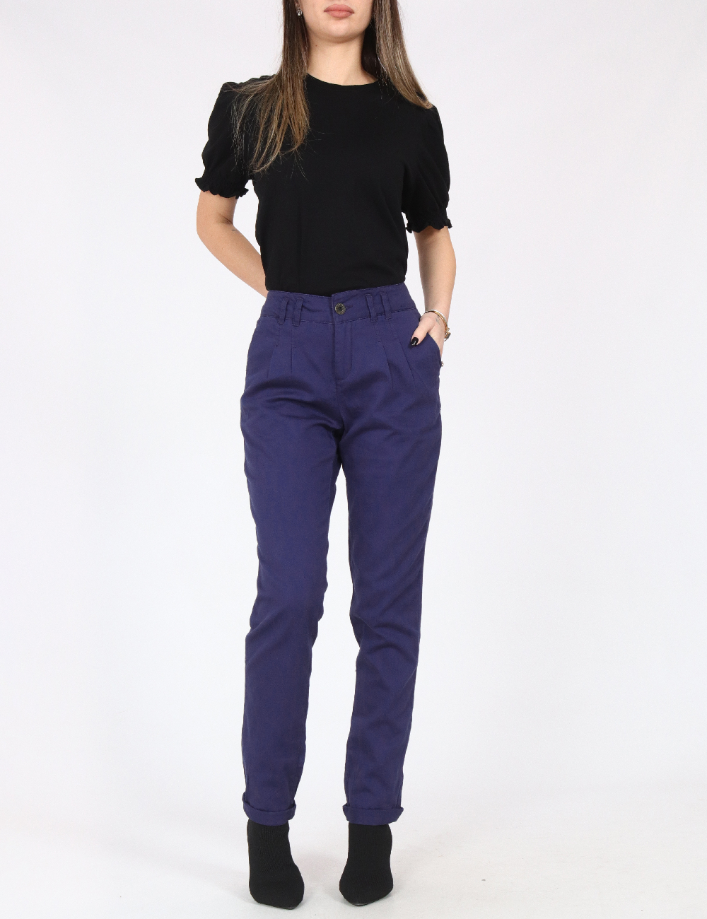 Pantaloni Bershka, bleumarin