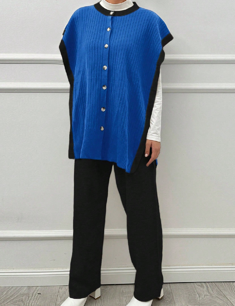 Compleu SHEIN, negru/albastru