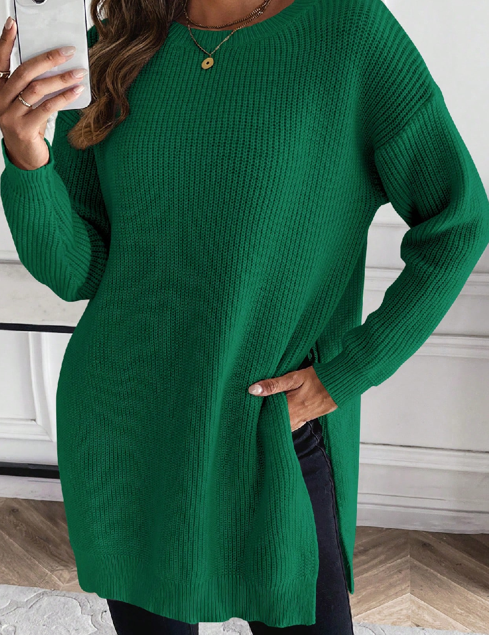 Pulover SHEIN, verde