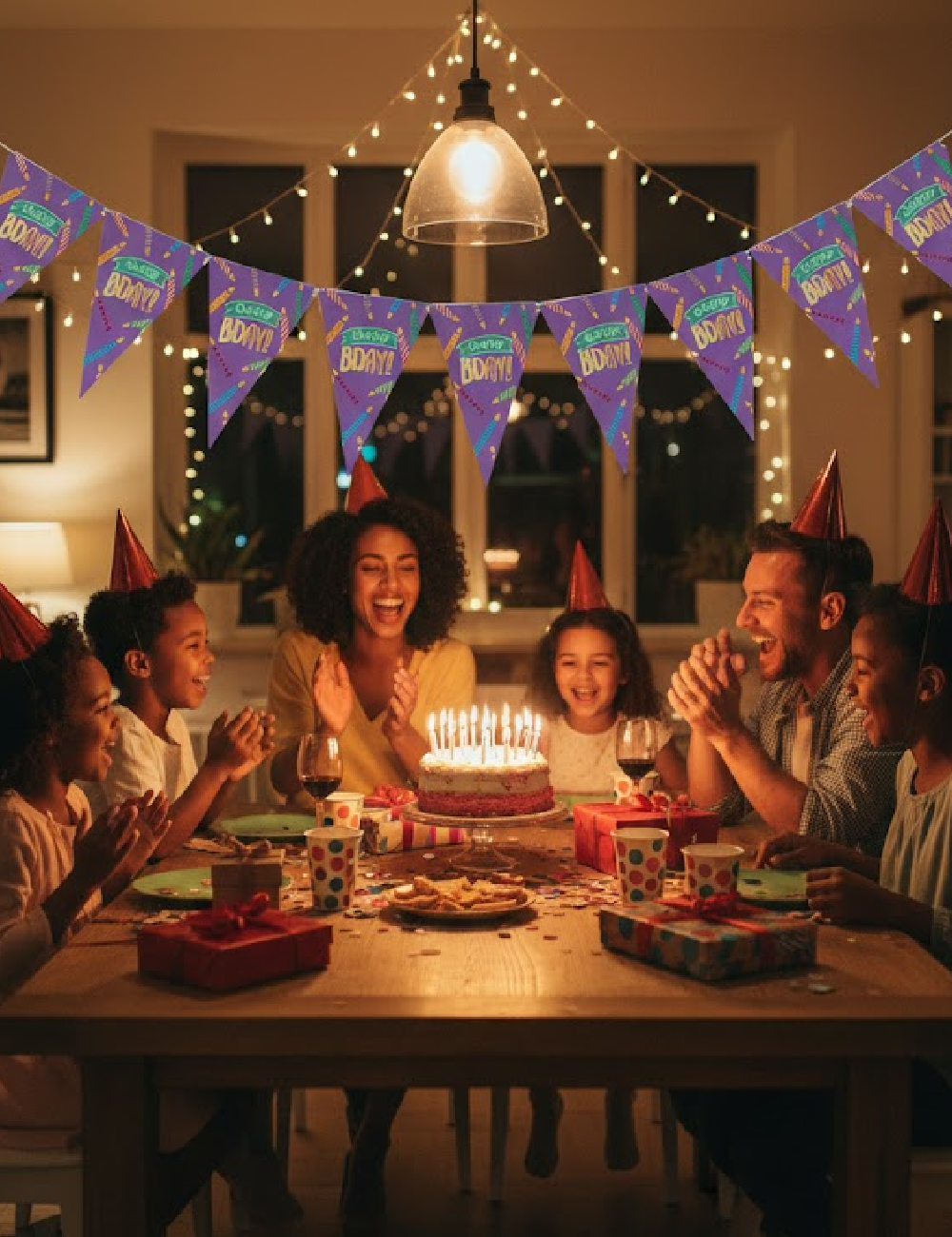 Ghirlanda pentru petrecere DLP Industry, mov