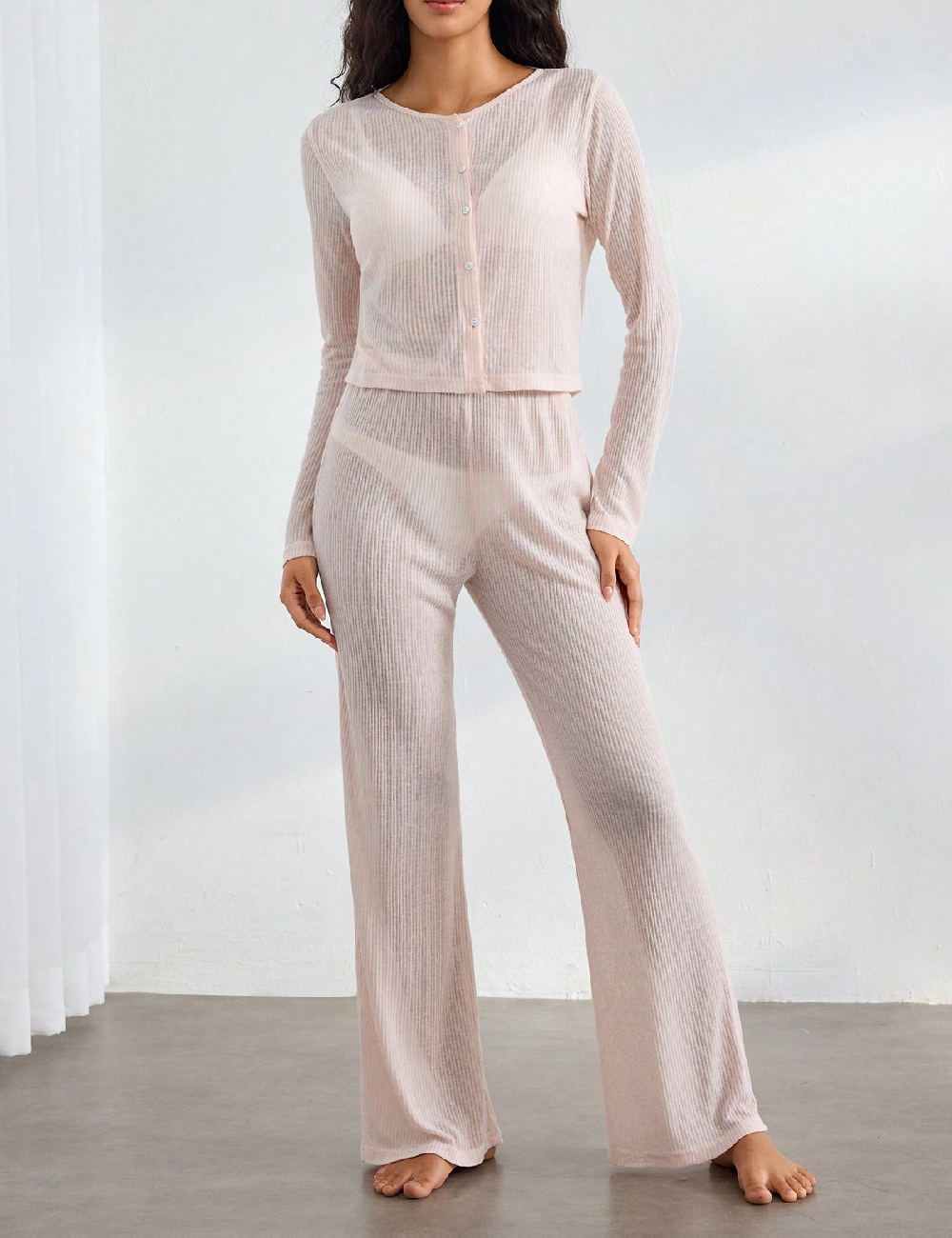 Pijama SHEIN, roz pal