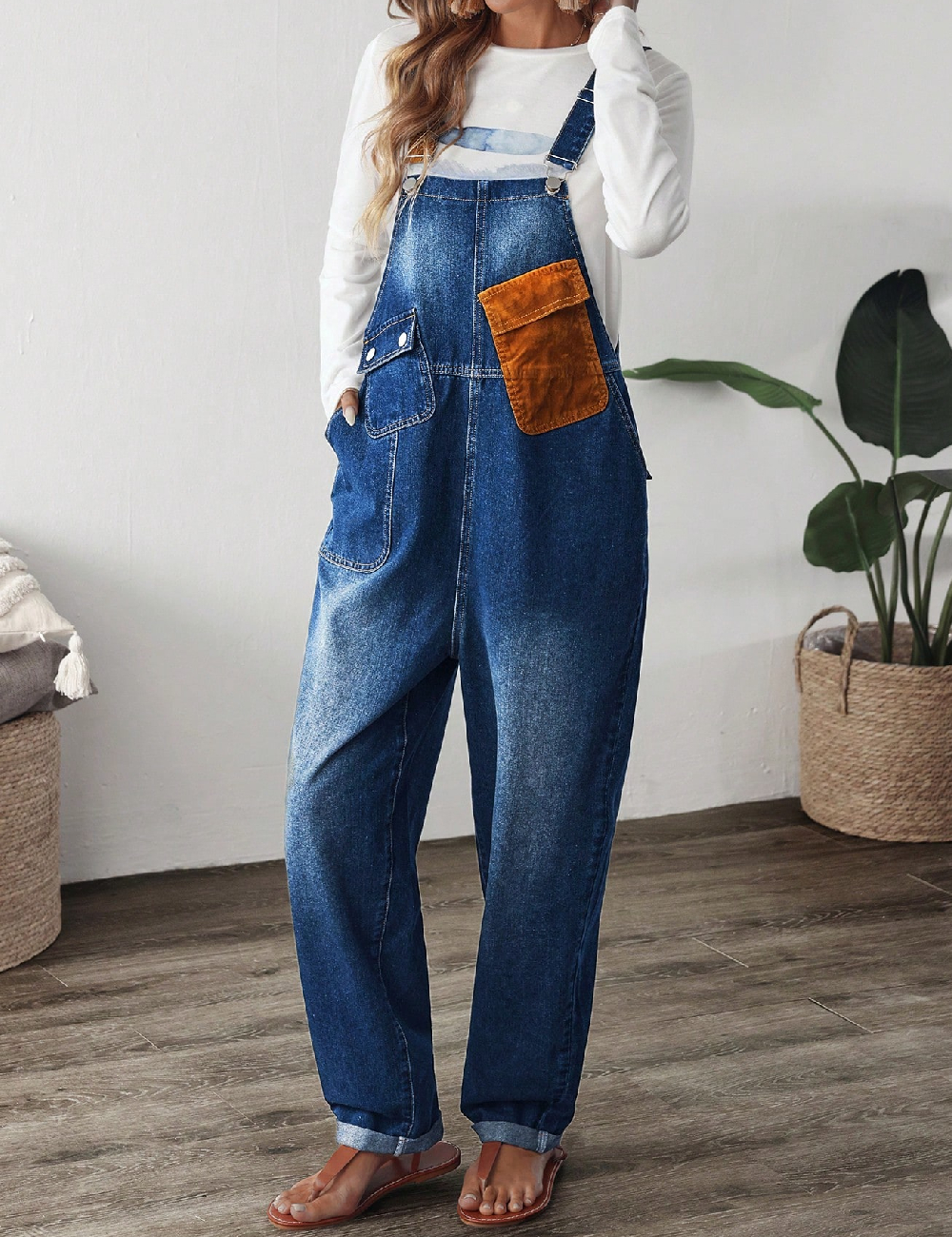 Salopeta SHEIN, albastru