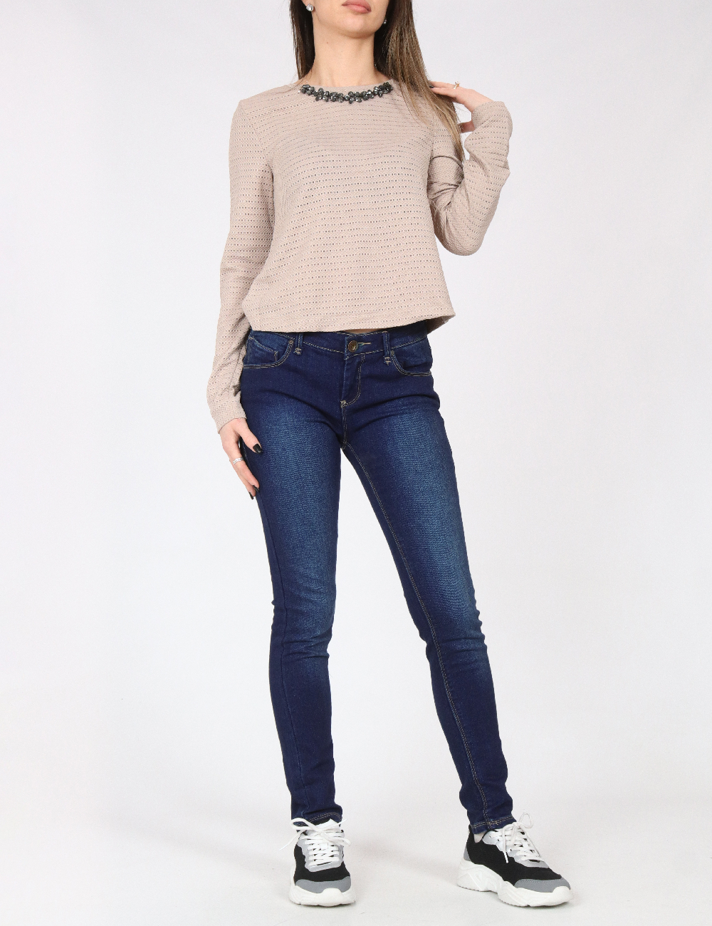 Blugi Bershka, albastru