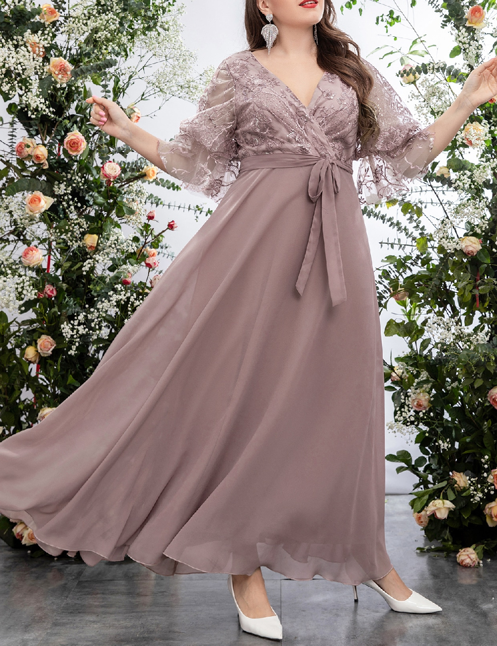 Rochie lunga SHEIN CURVE, roz