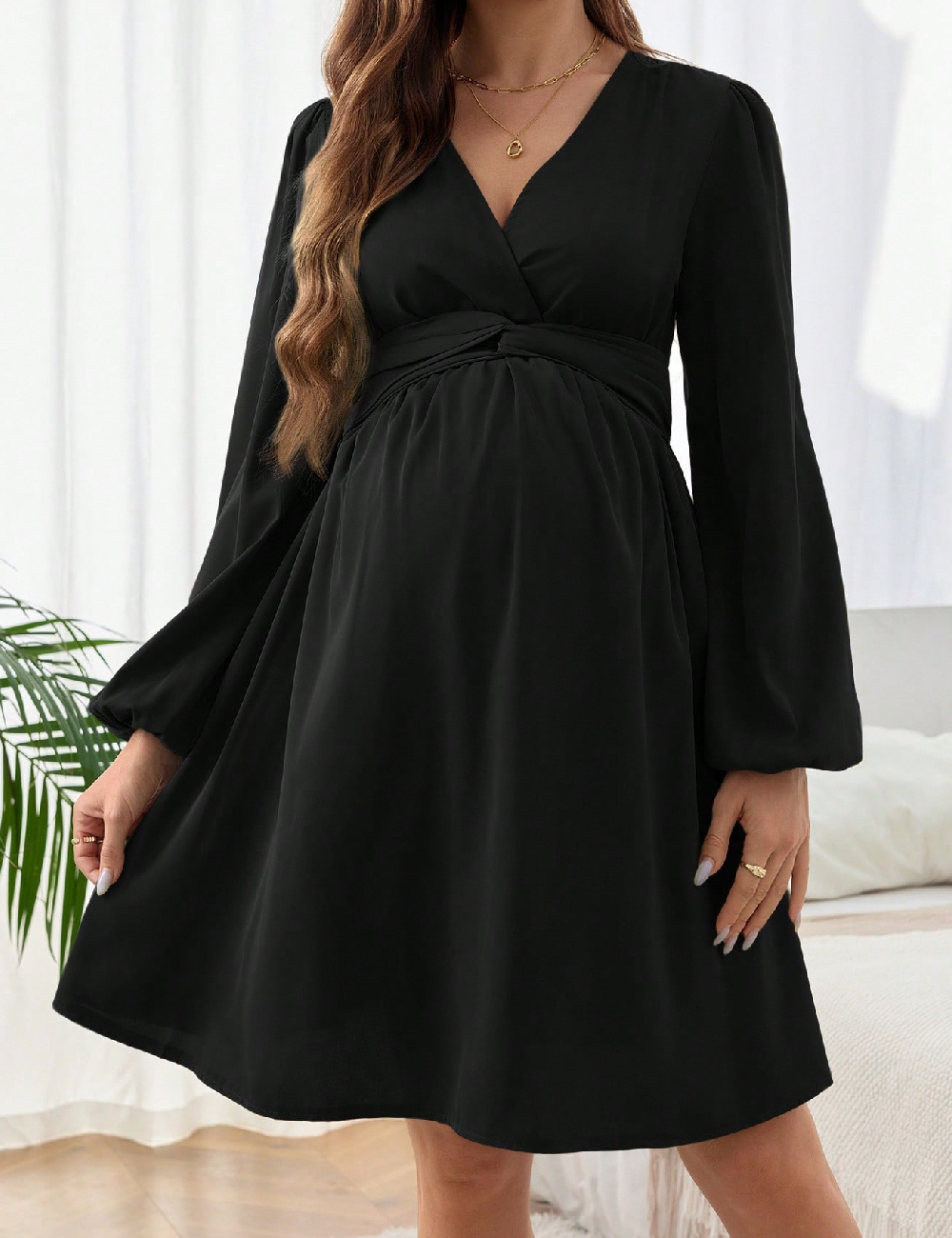 Rochie scurta SHEIN Maternity, negru