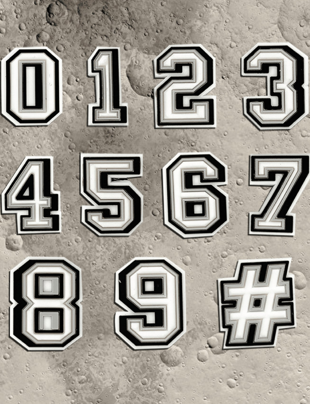 Set charmuri pentru saboti SHEIN, alb/negru