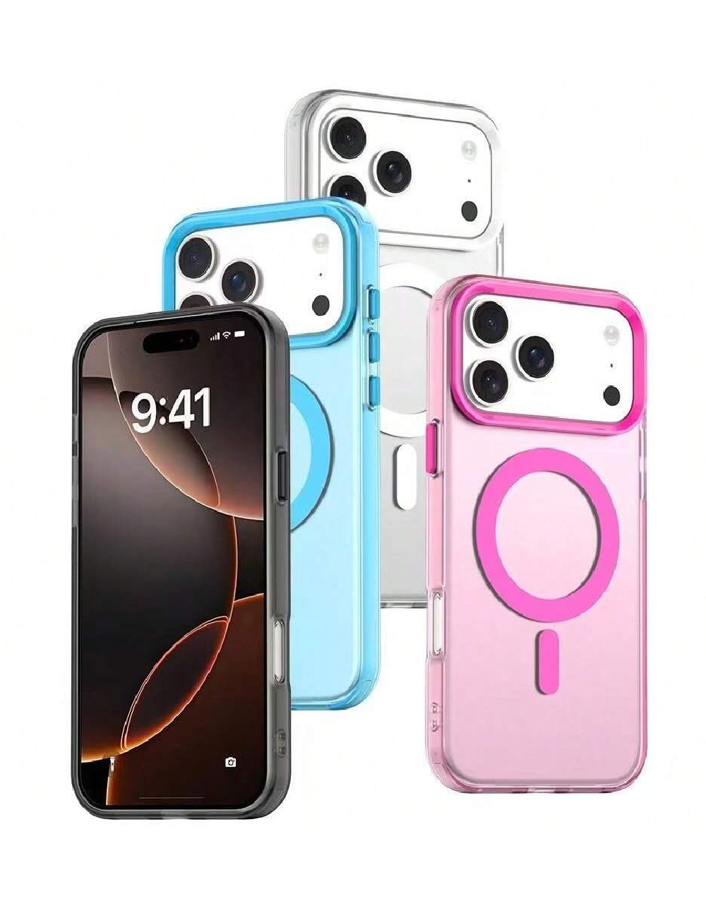 Husa magnetica iPhone 17 pro Max SHEIN, roz