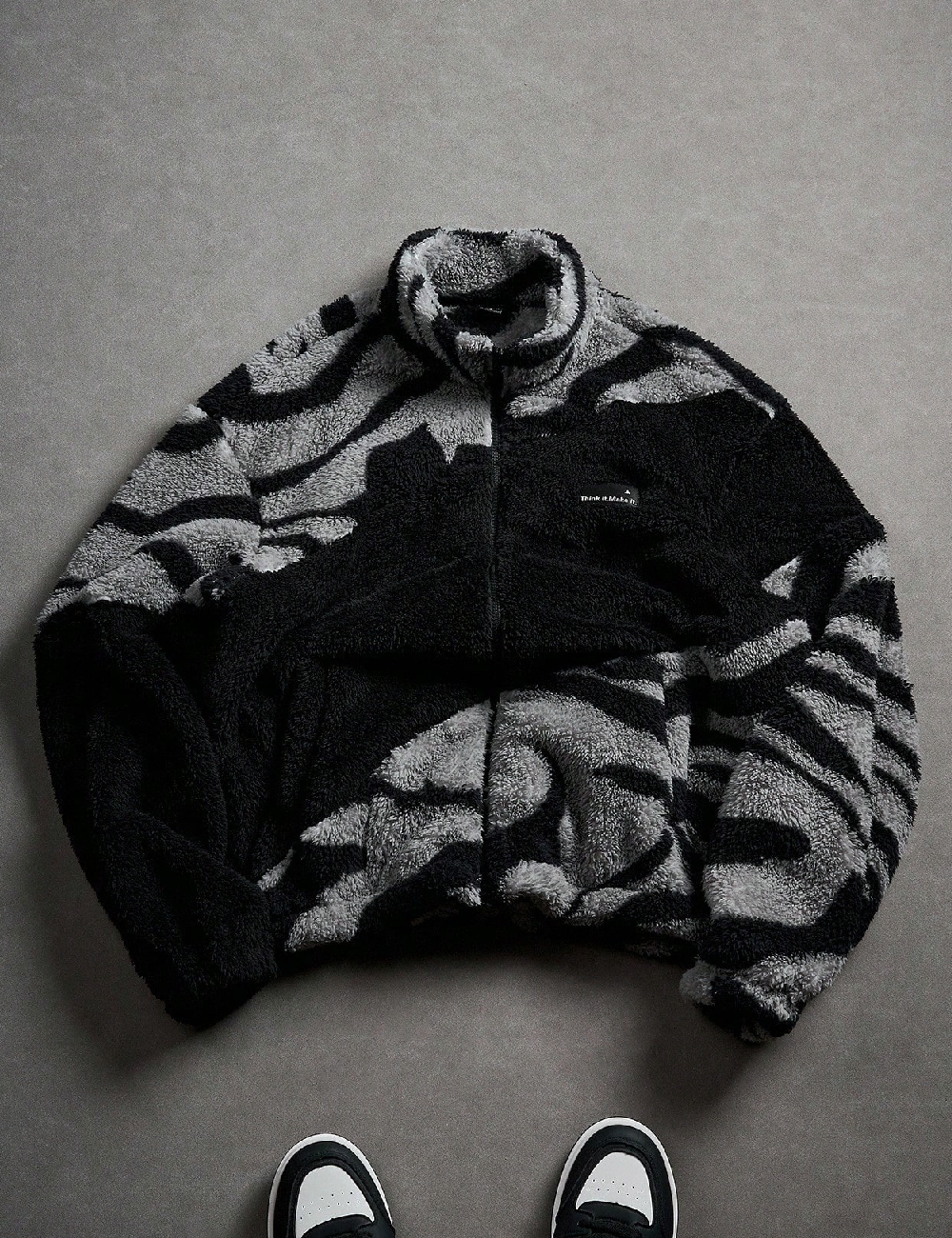 Bluza SHEIN, gri/negru