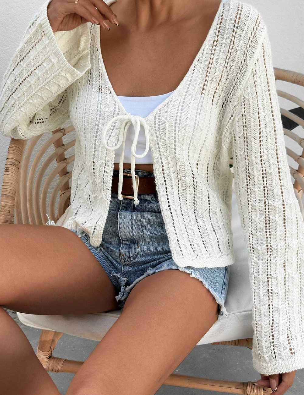 Cardigan SHEIN, ecru