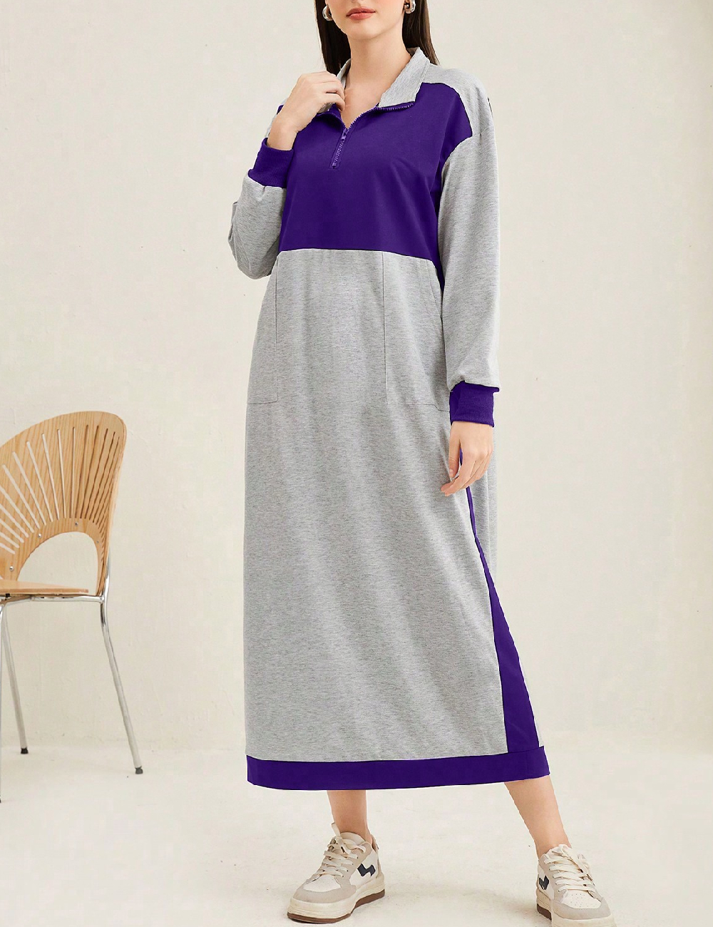 Rochie lunga SHEIN, gri