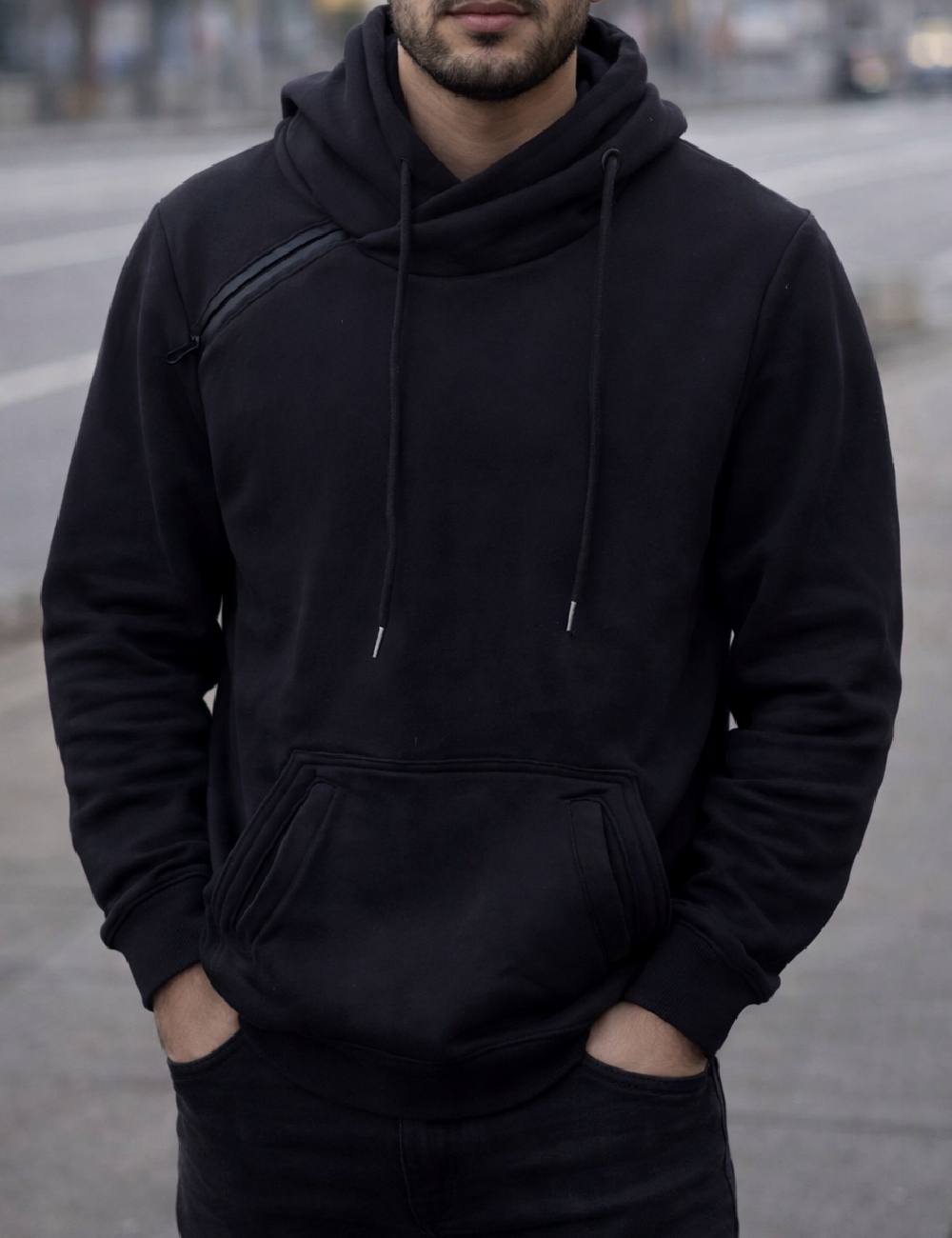 Hanorac Bershka, negru