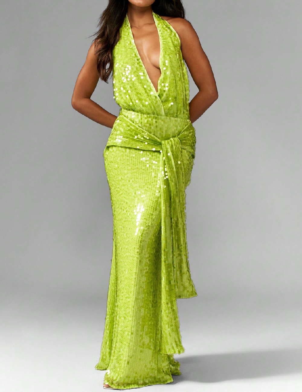 Rochie lunga Missguided, verde