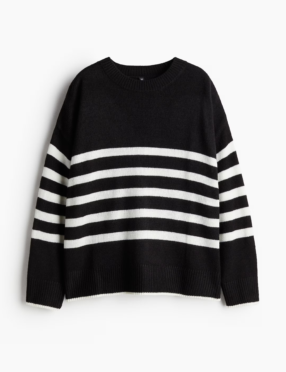 Bluza Oversize H&M, negru/alb