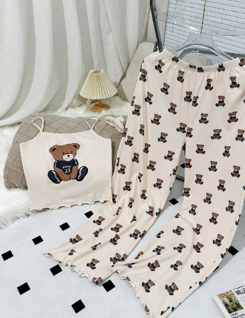 Pijama Shein Kids, crem