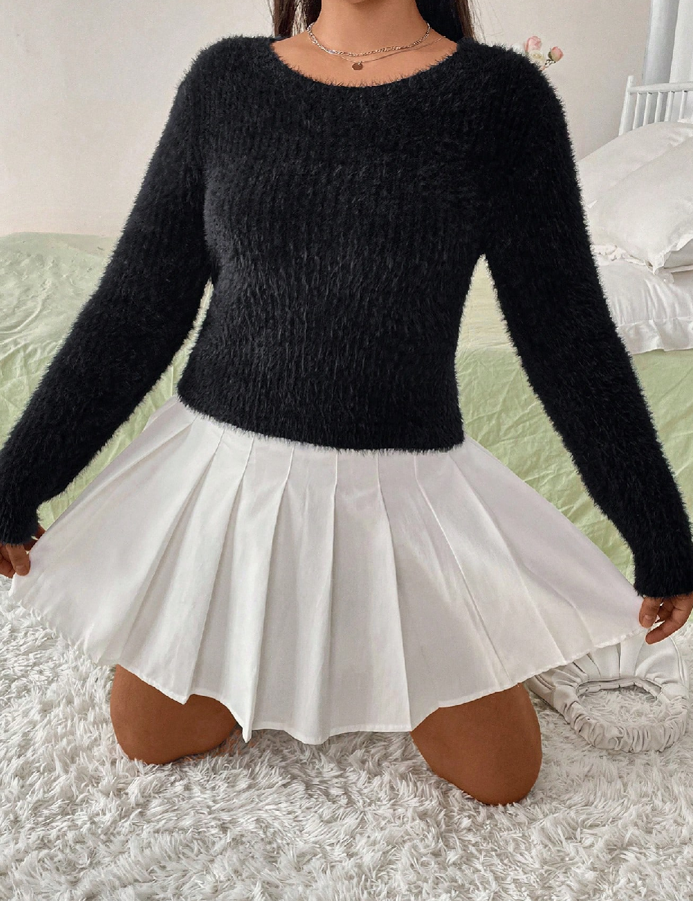 Bluza SHEIN CURVE, negru