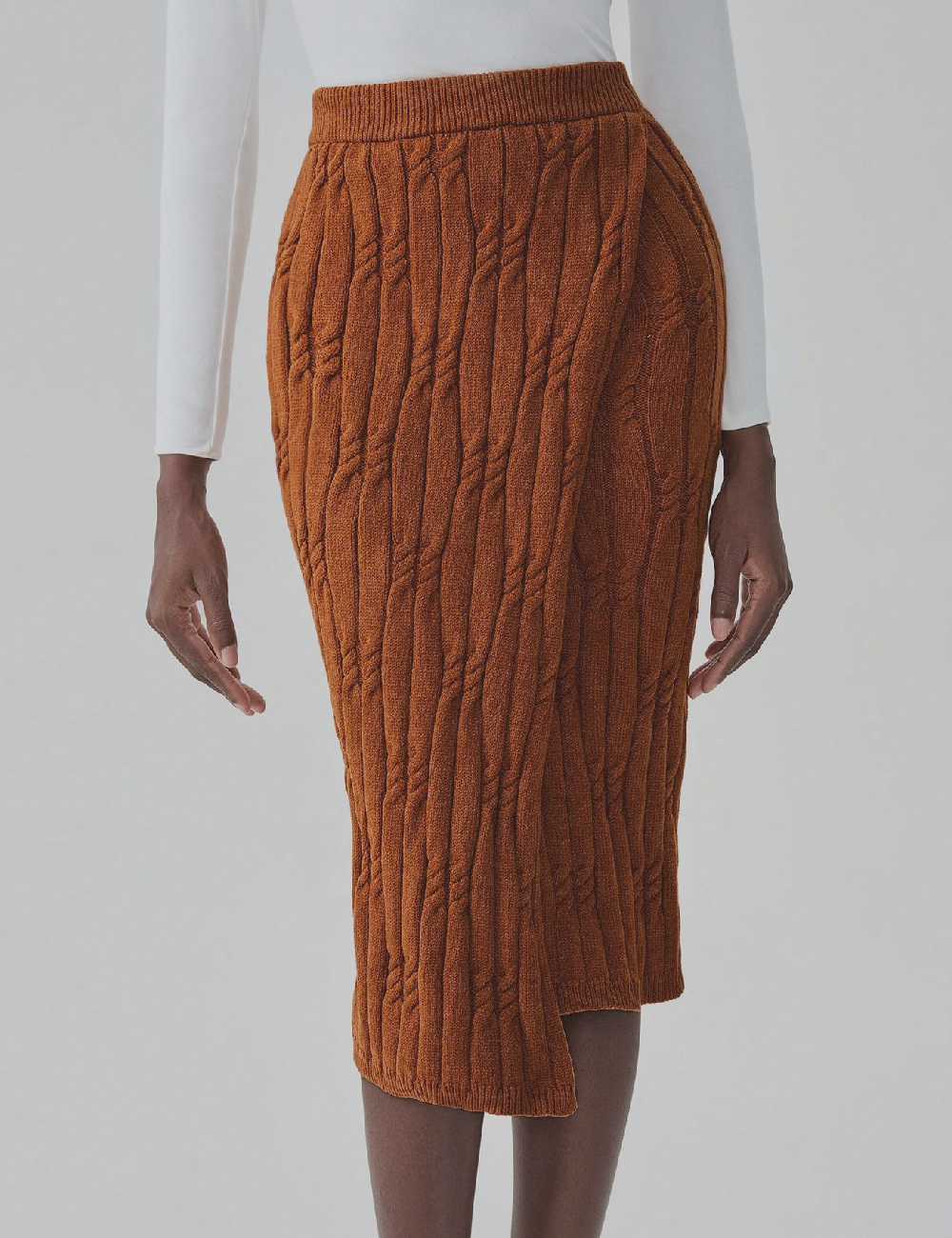 Fusta SHEIN, caramiziu