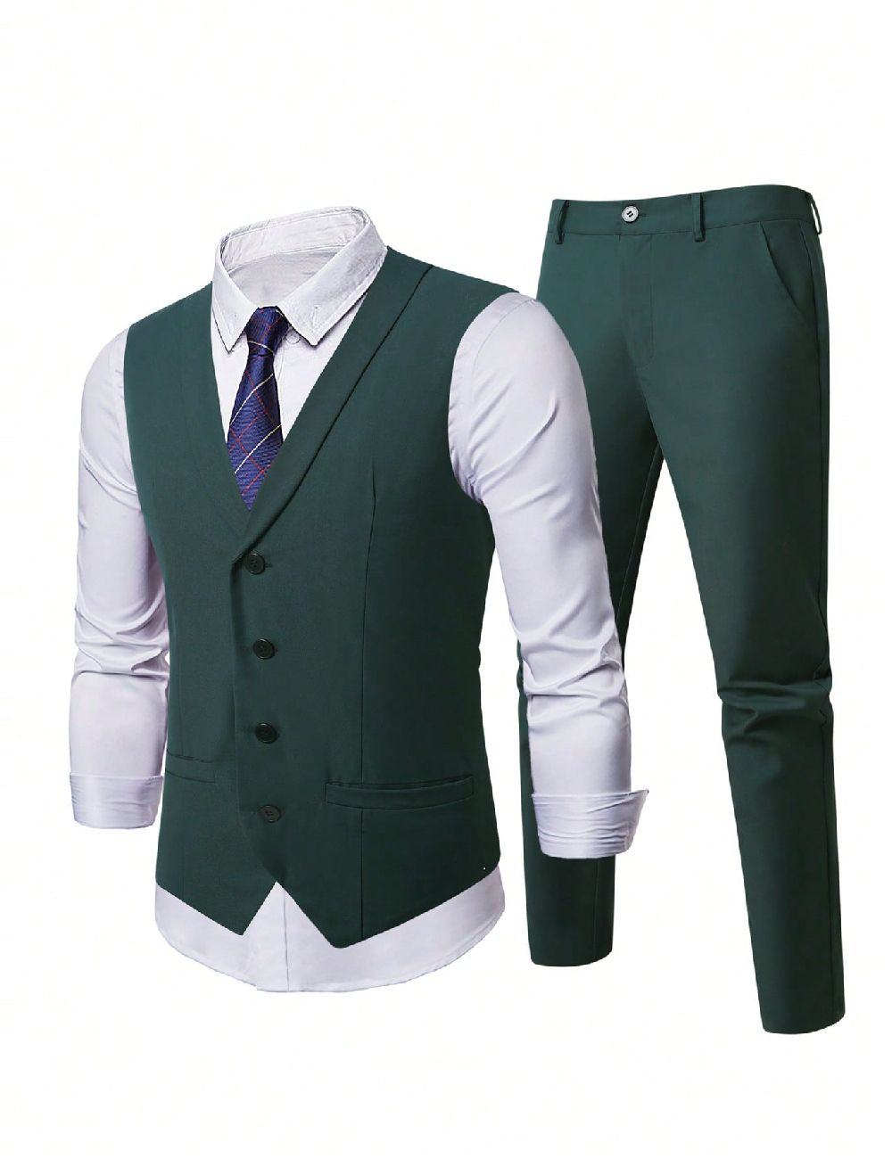 Costum SHEIN Plus Size Men, verde