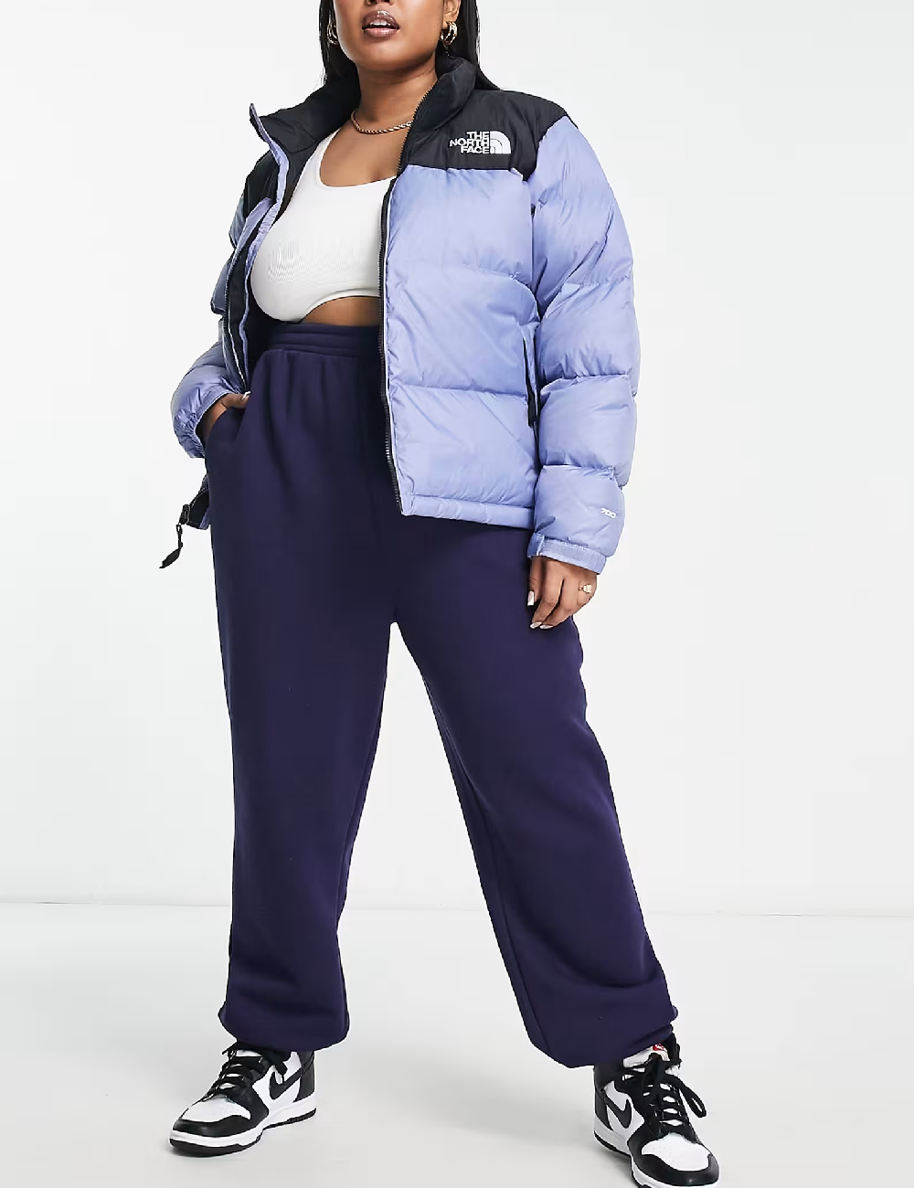Geaca The North Face Plus Size, albastru/negru