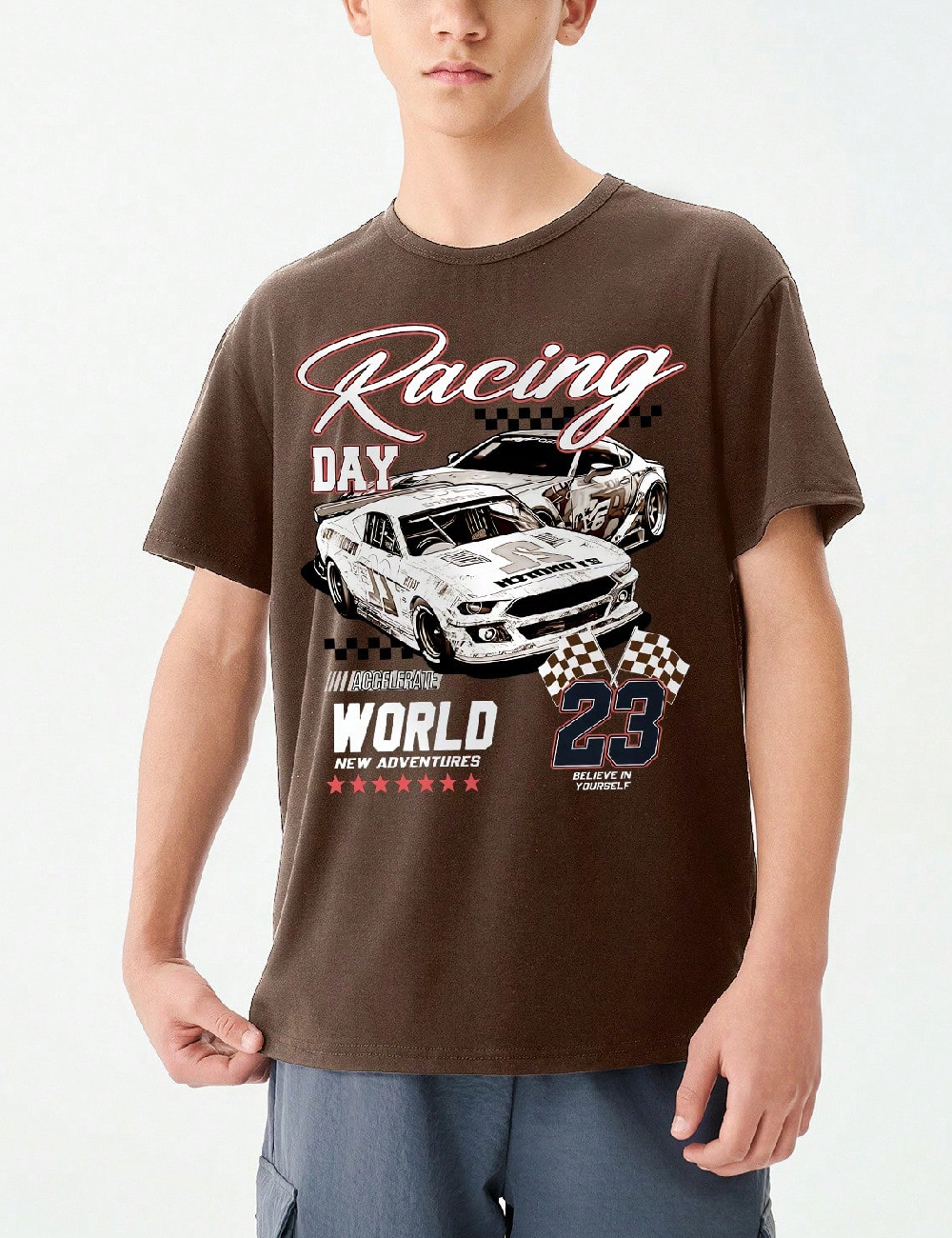 Tricou Shein Kids, maro