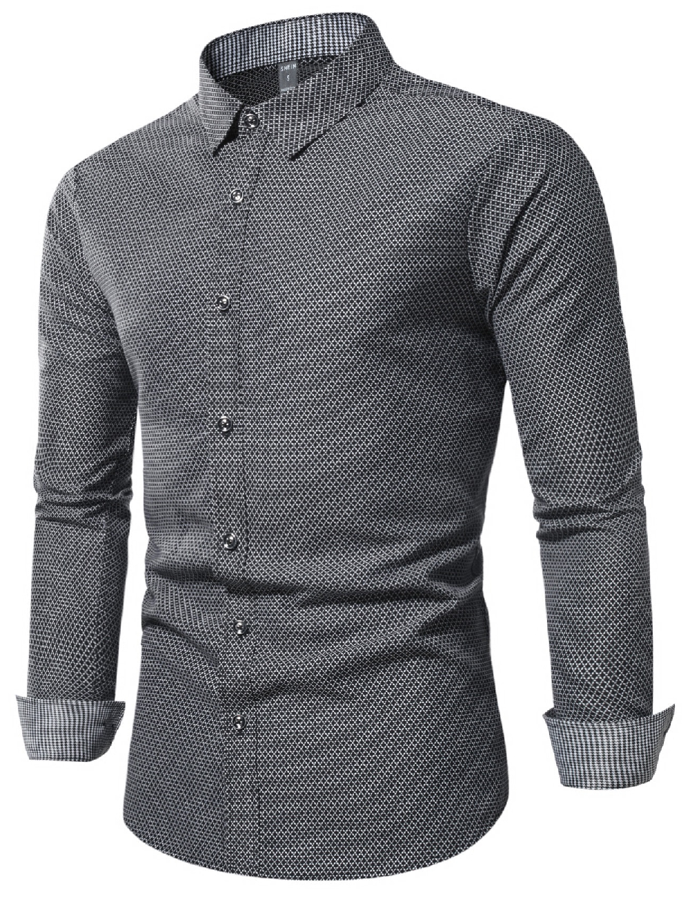 Camasa SHEIN, gri inchis