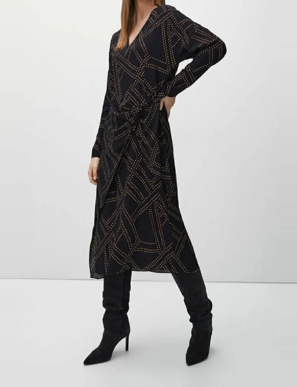 Rochie medie Massimo Dutti, bleumarin