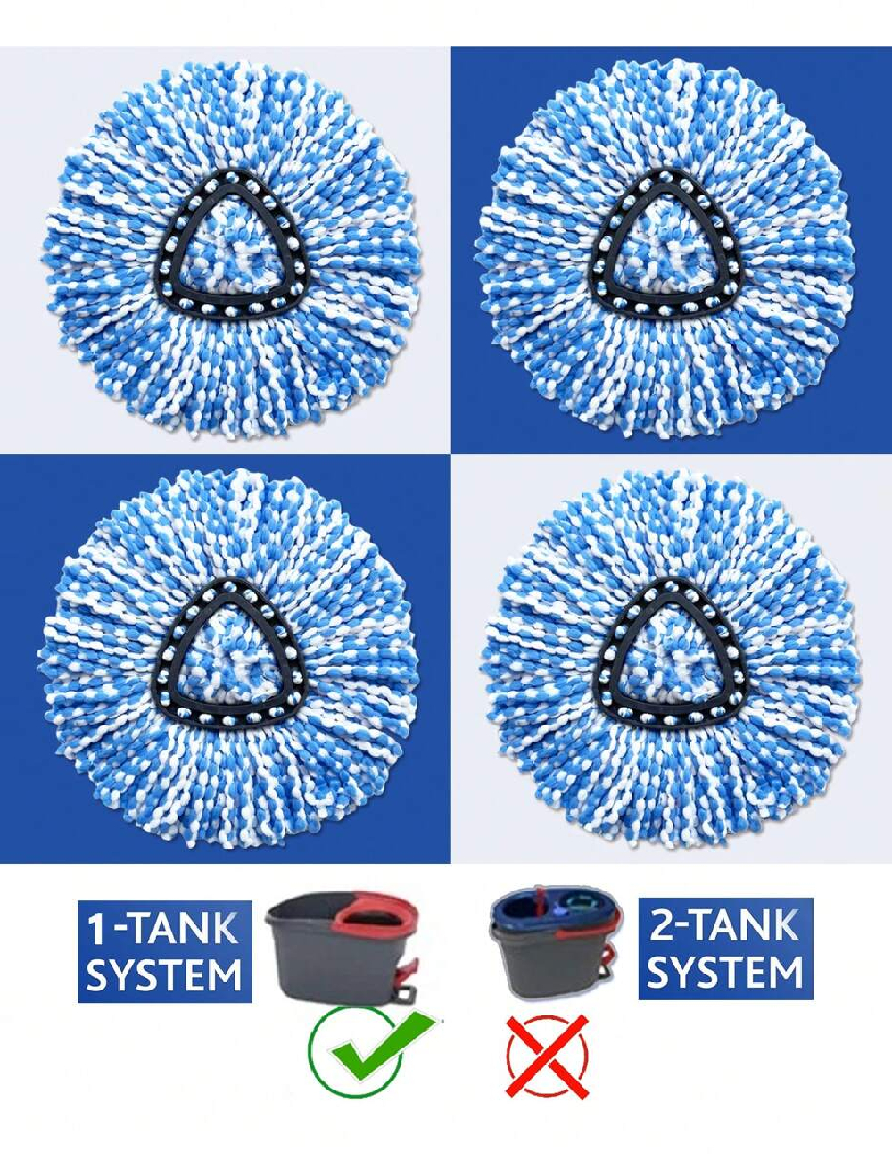 Laveta pentru mop SHEIN, albastru