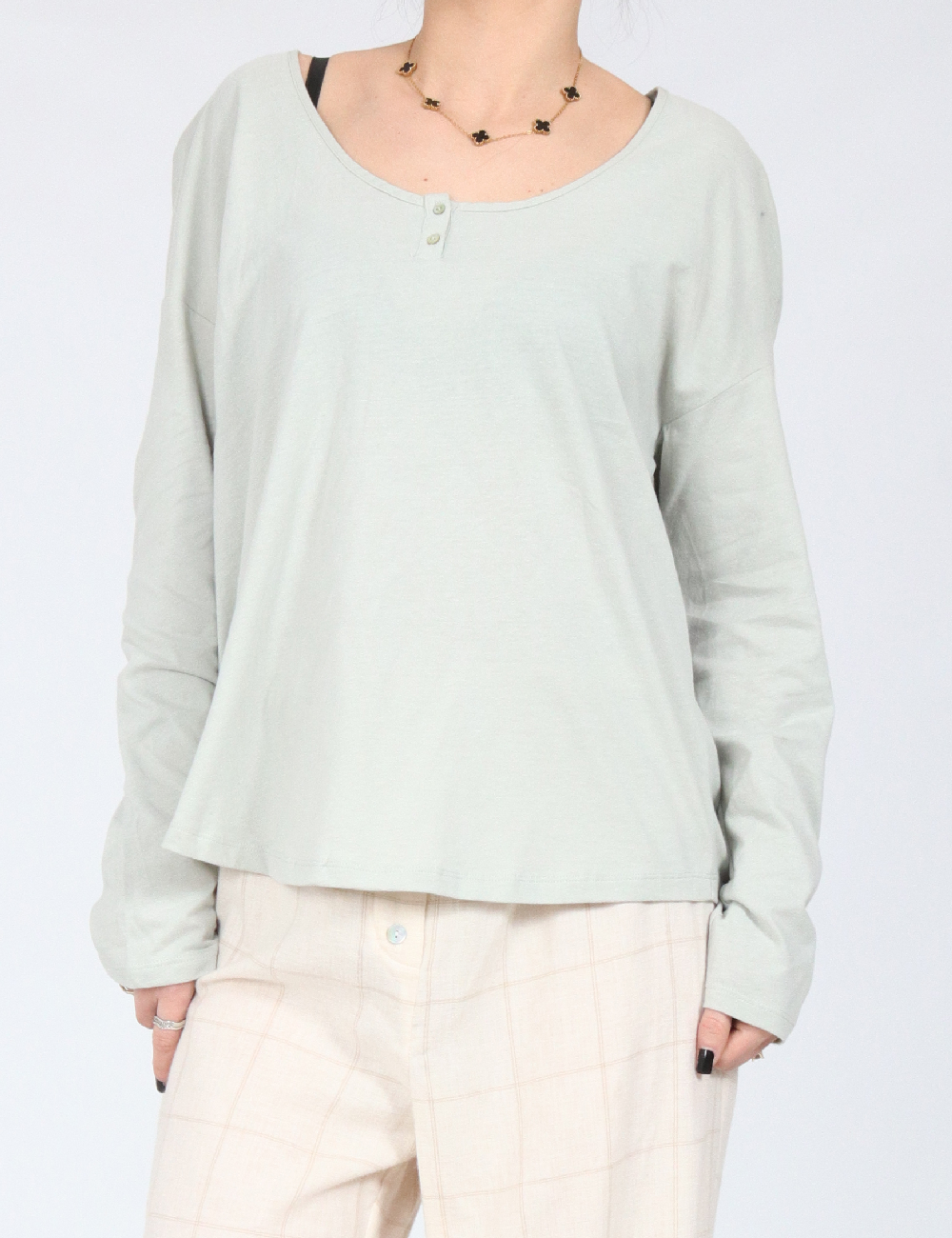 Bluza de pijama Massimo Dutti, verde