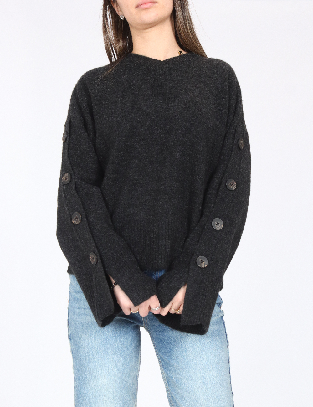 Pulover C&A, gri inchis