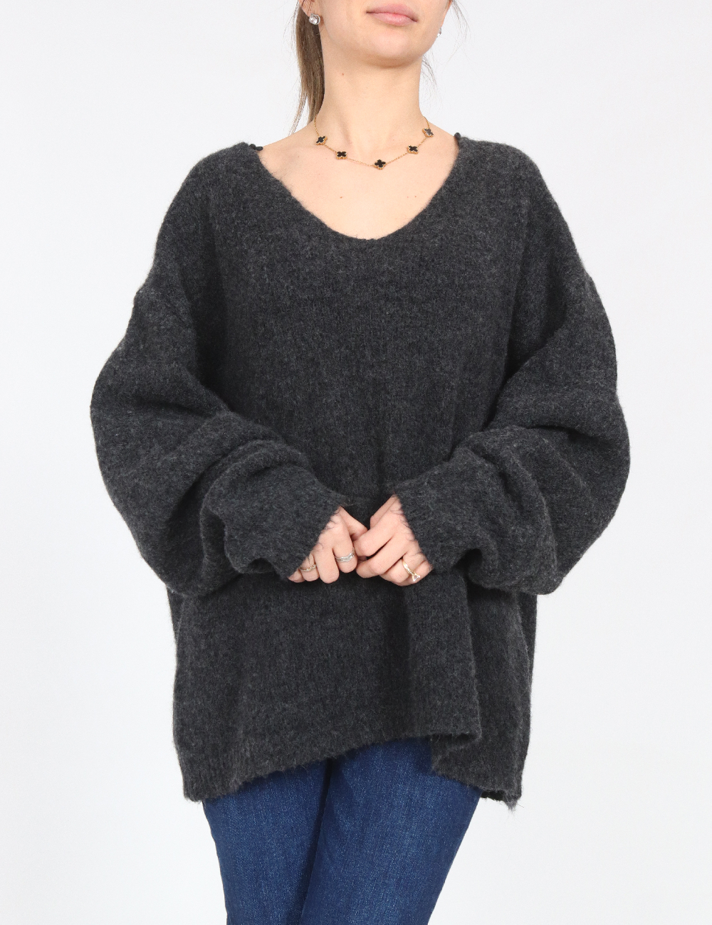 Pulover C&A, gri inchis