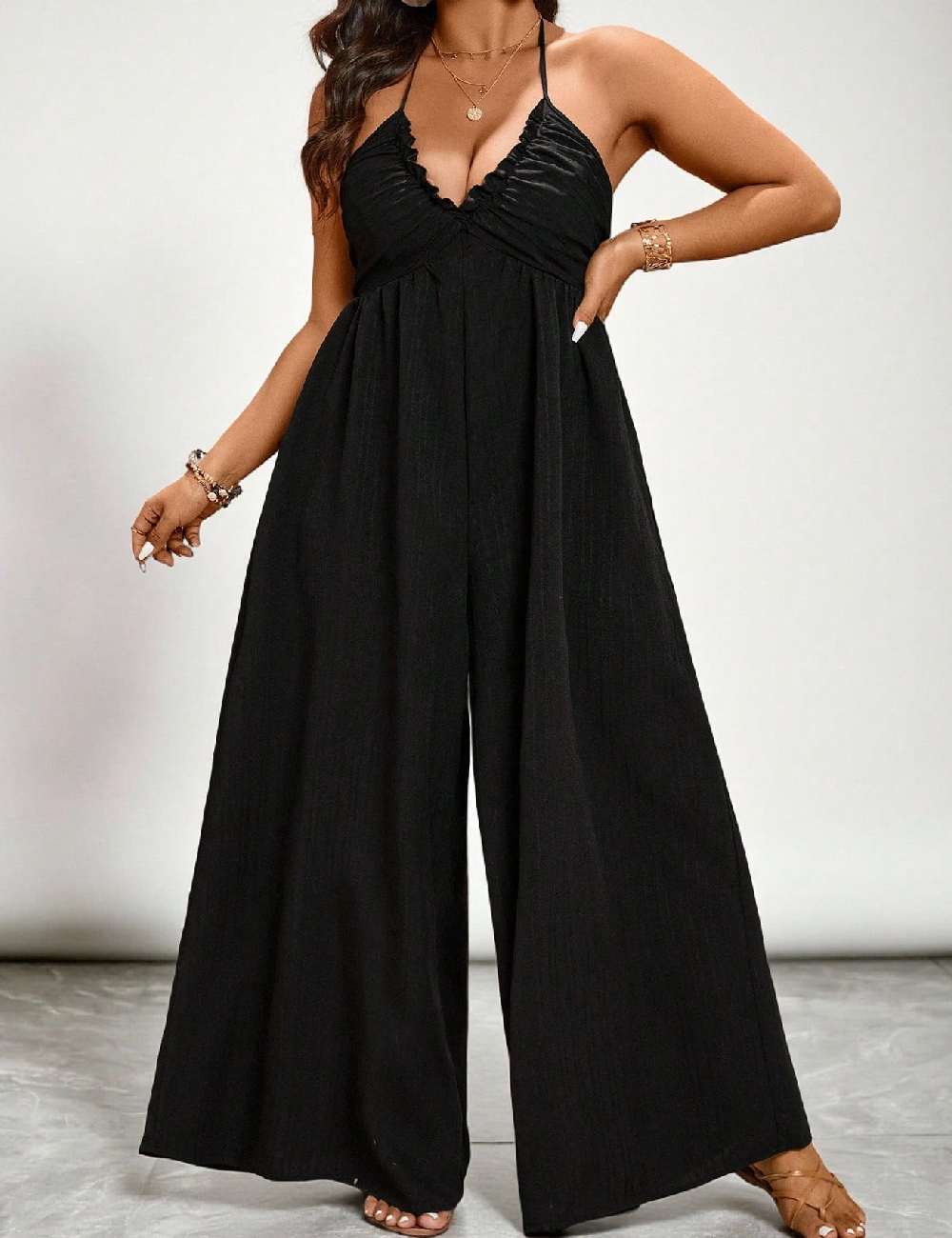 Salopeta SHEIN CURVE, negru