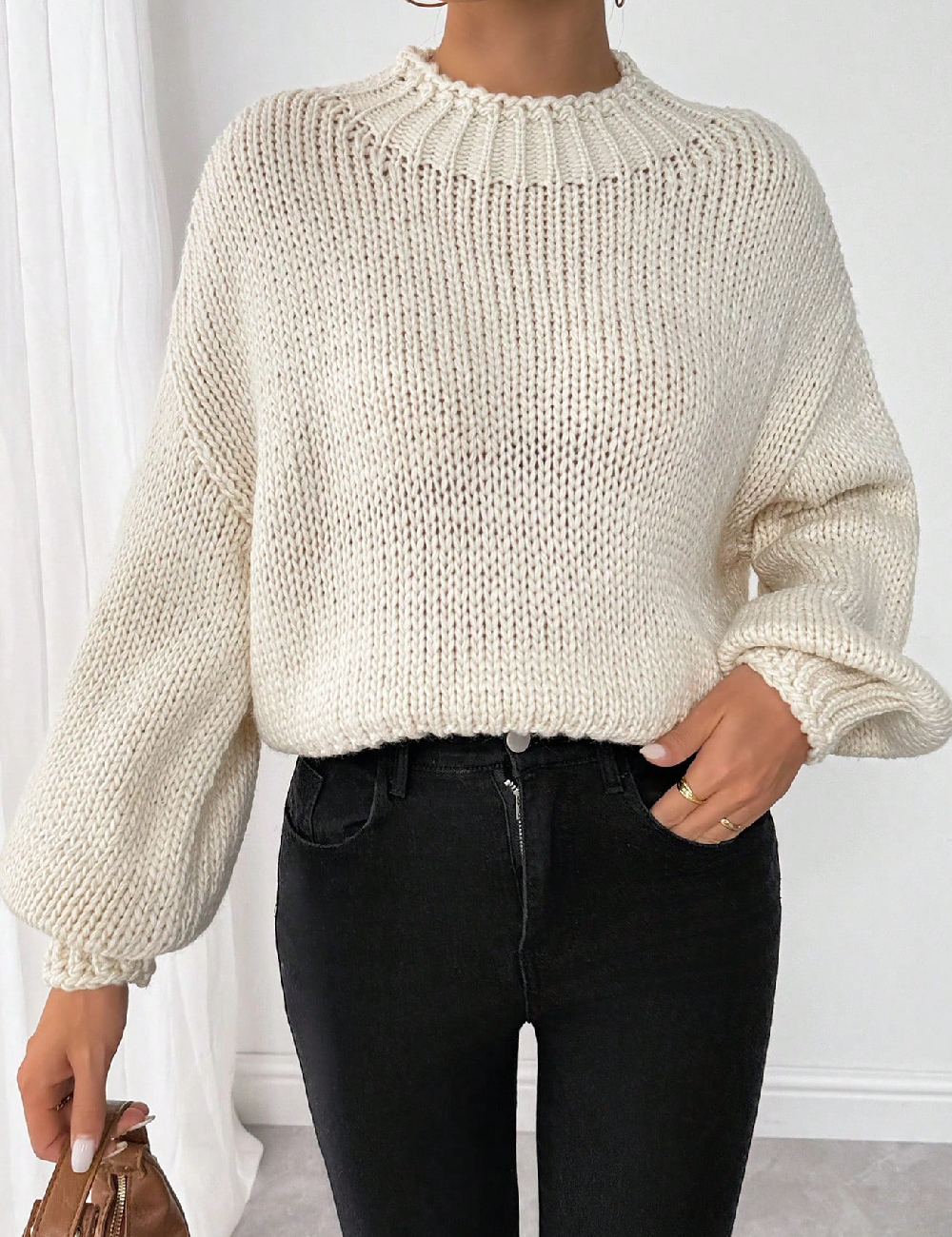 Pulover SHEIN, crem