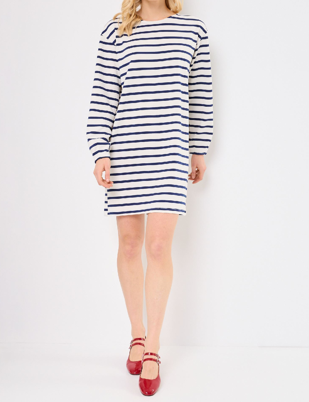 Rochie scurta Ichi, alb/albastru