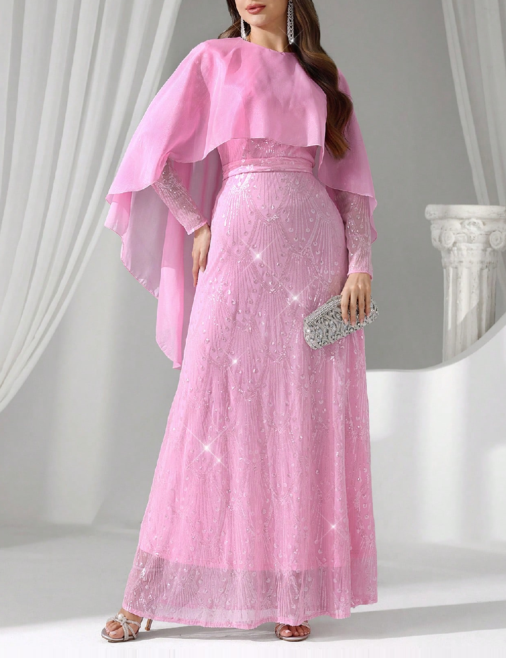 Rochie lunga SHEIN, roz