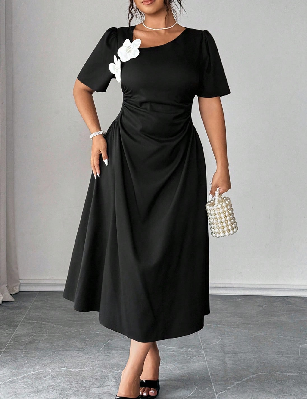 Rochie lunga SHEIN CURVE, negru