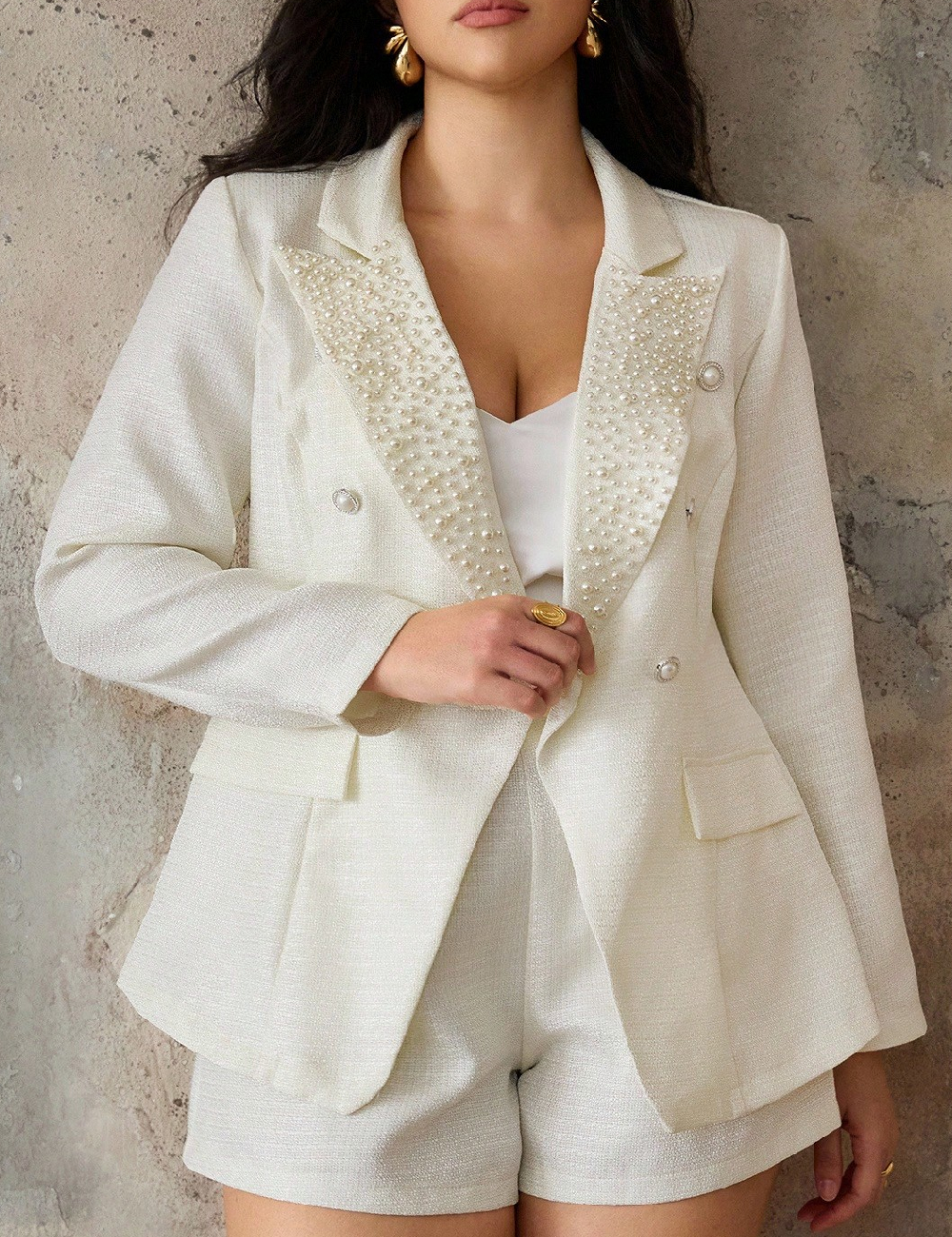 Compleu SHEIN CURVE, ecru