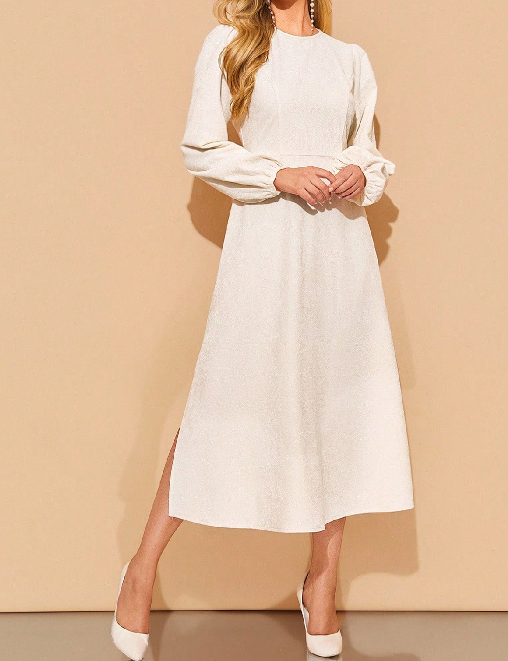 Rochie medie SHEIN, alb