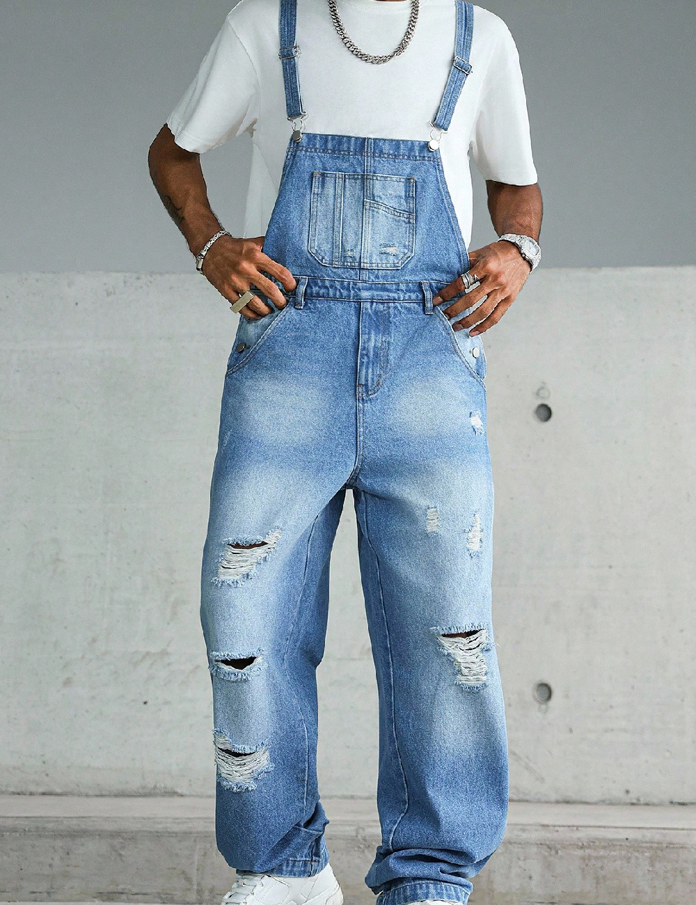 Salopeta SHEIN, albastru