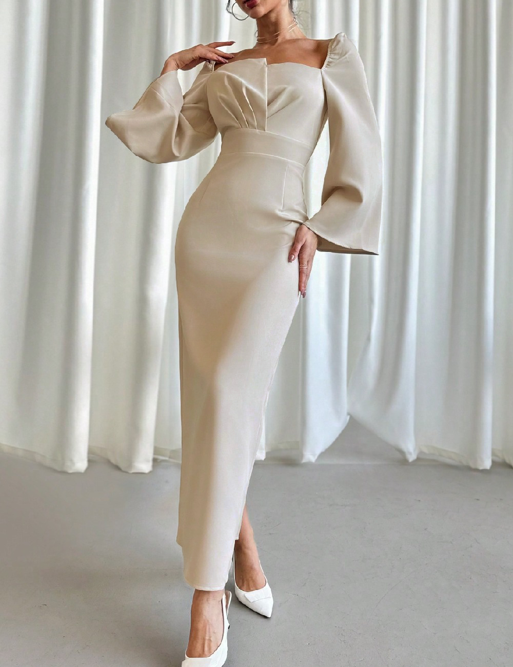 Rochie lunga SHEIN, bej