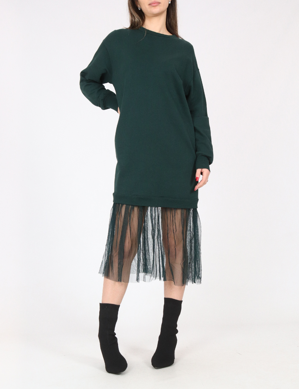 Rochie medie Bershka, verde