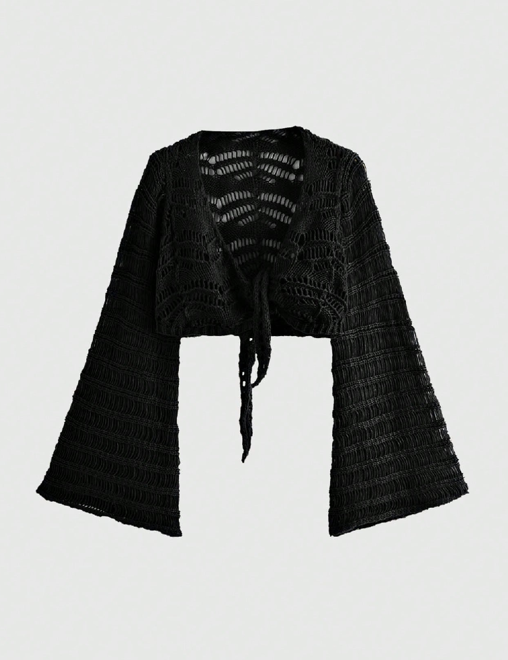 Bolero Romwe Plus Size, negru