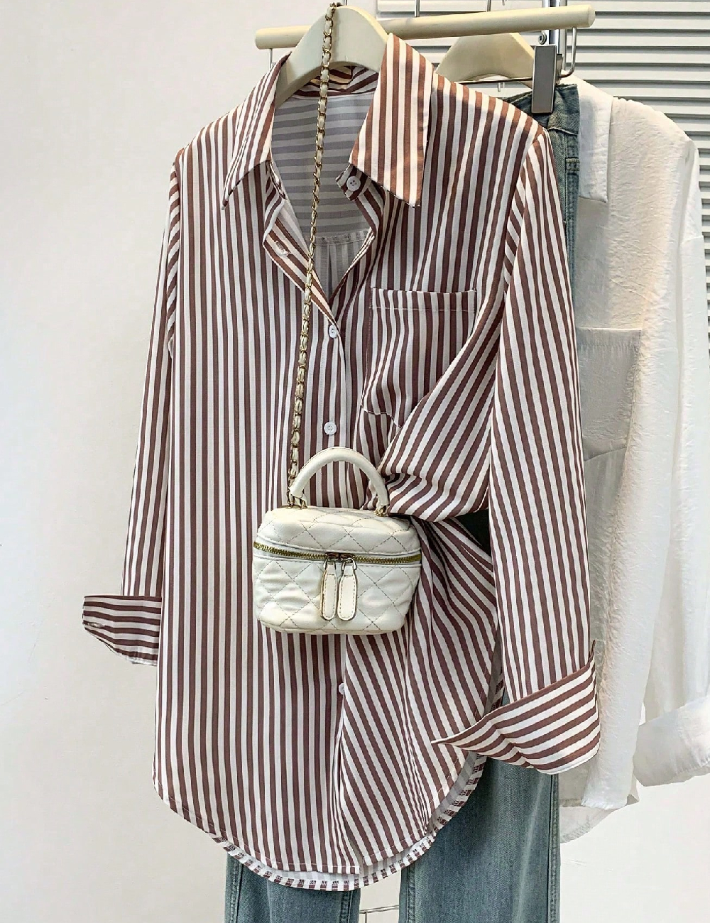 Camasa SHEIN CURVE, maro