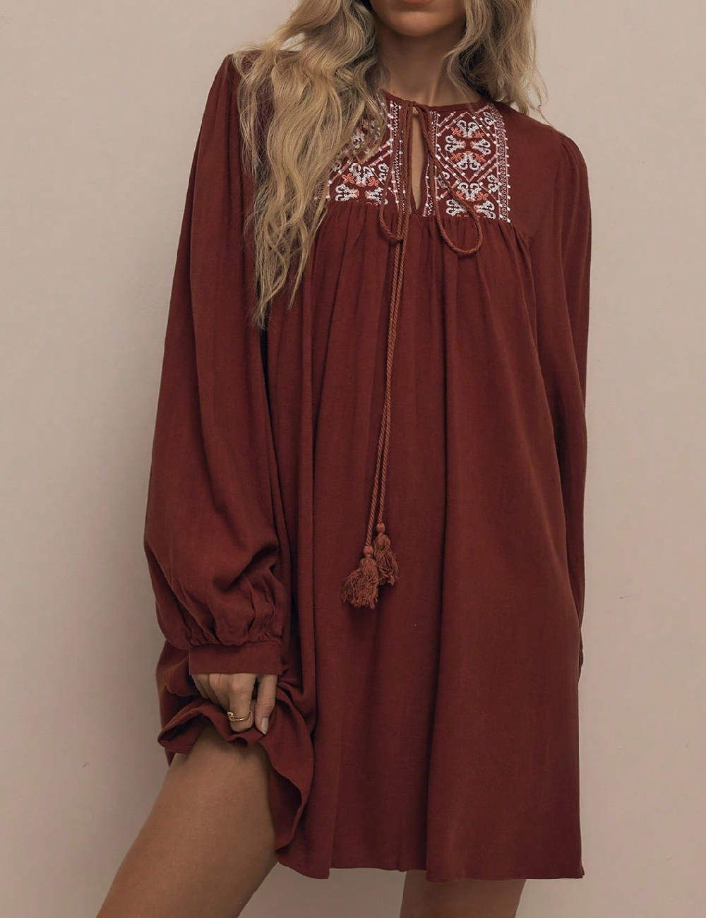 Rochie scurta SHEIN, maro