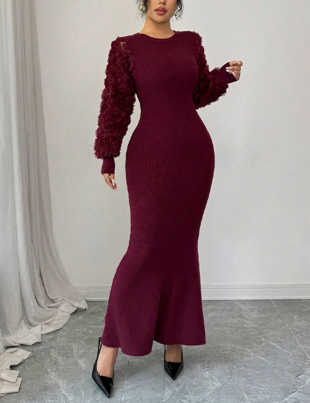 Rochie lunga SHEIN, pruna