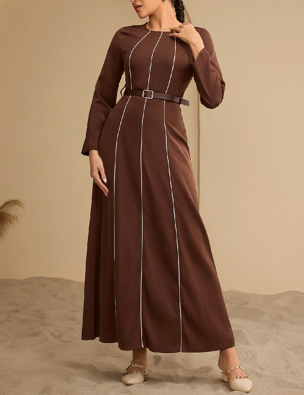 Rochie lunga SHEIN, maro