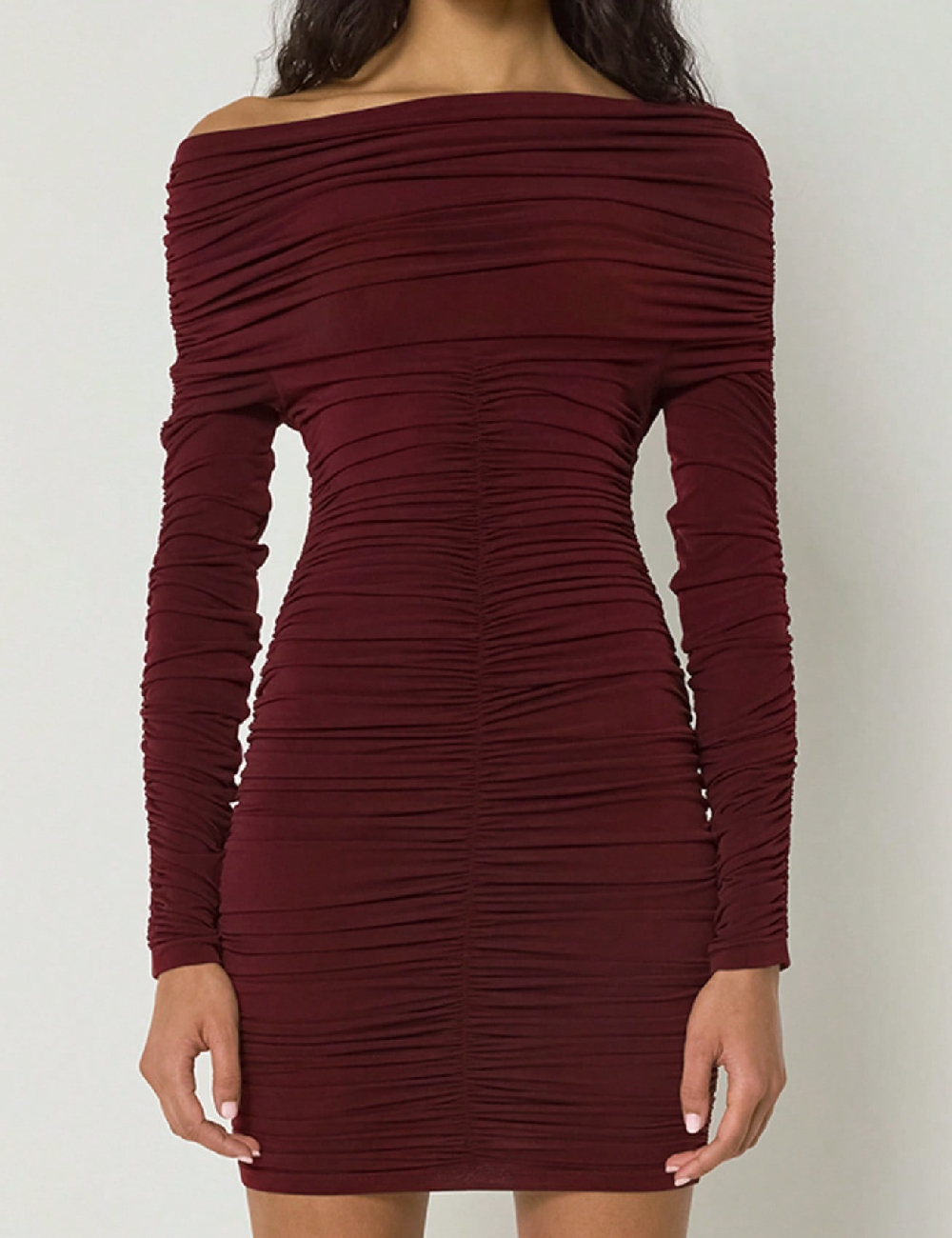 Rochie scurta SHEIN, grena