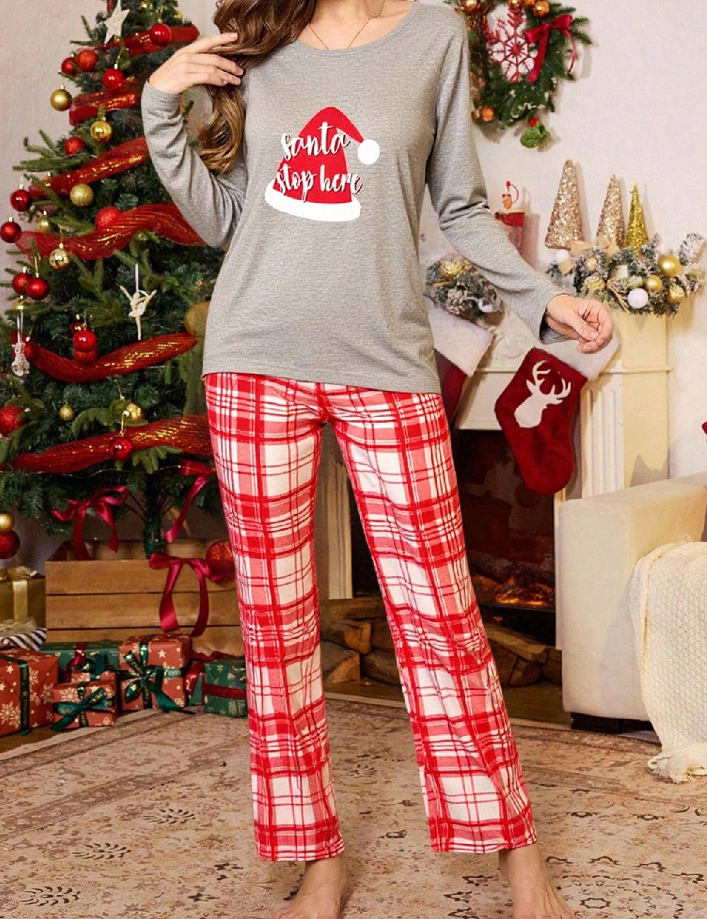 Pijama Carla Mara, mix culori