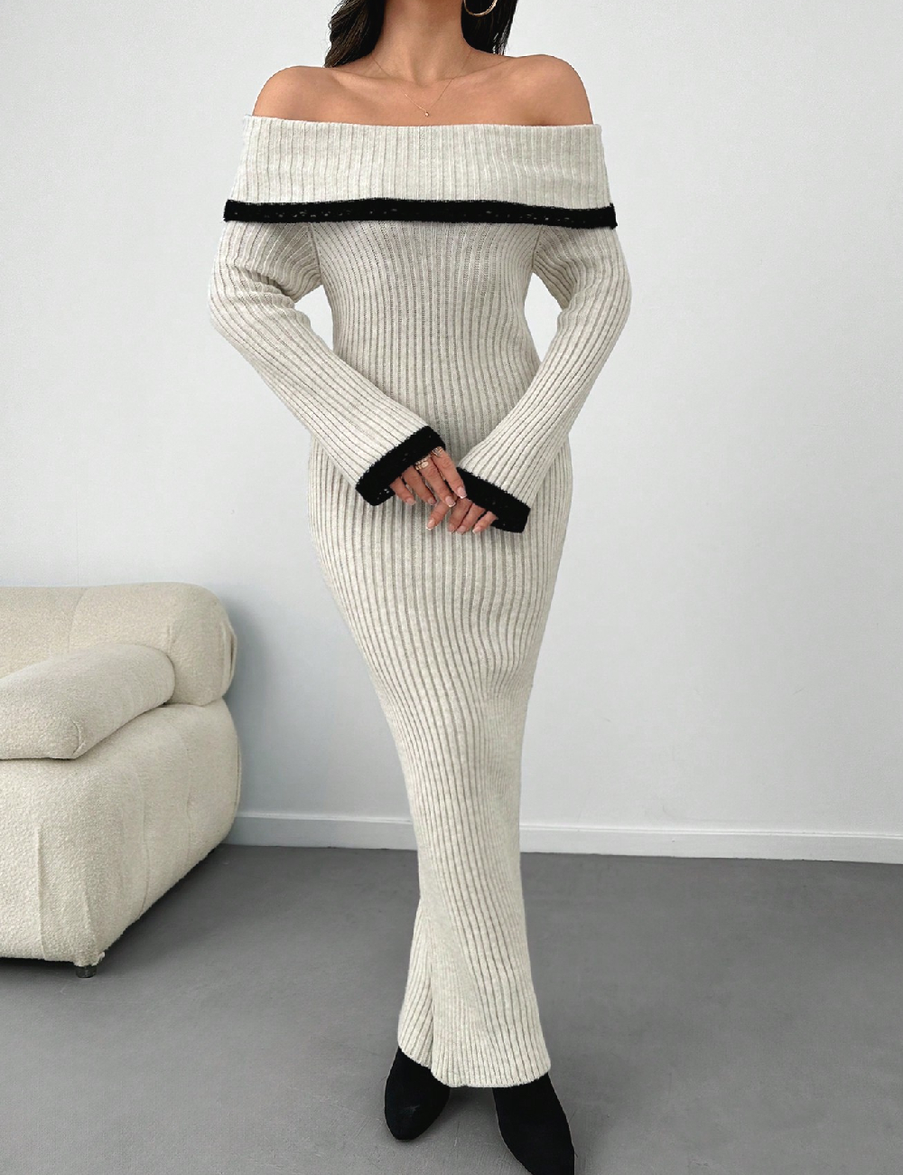 Rochie lunga SHEIN, bej