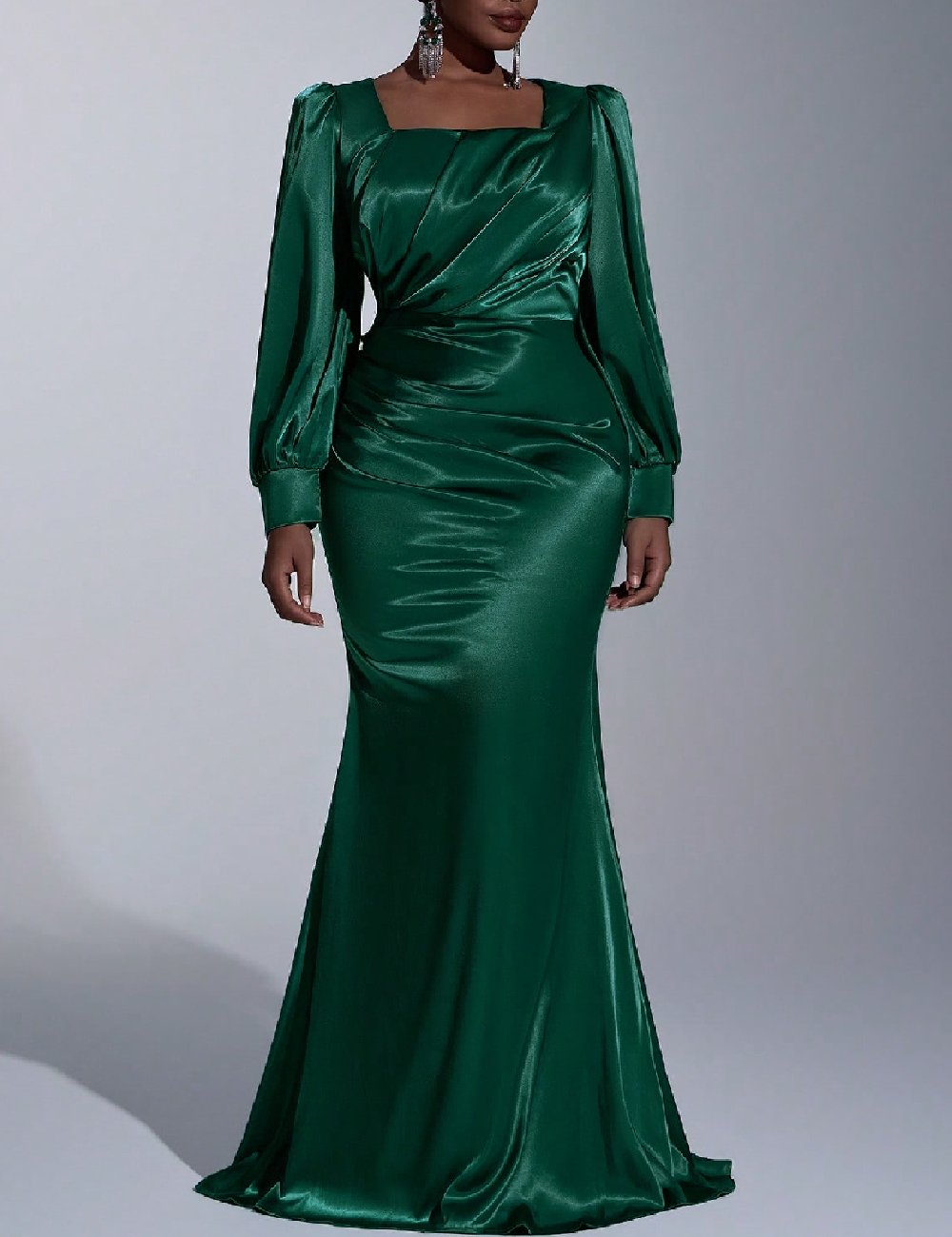 Rochie lunga SHEIN CURVE, verde