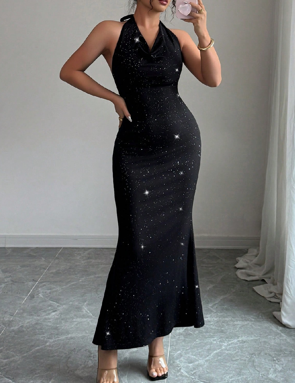 Rochie lunga SHEIN, negru